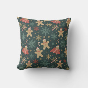 Cojín Decorativo Elegante Poinsettia acuarela 'MERRY CHRISTMAS' Pi