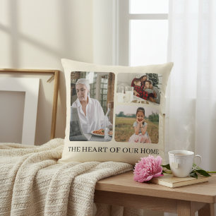 Cojín Decorativo Elegante Recuerdo del Día de la Madre con Colaje d