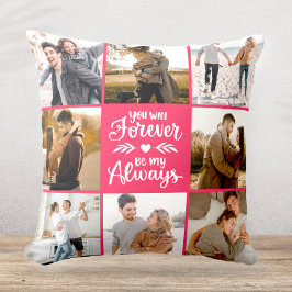 Cojín Decorativo Elegante regalo rojo Collage de fotos moderno