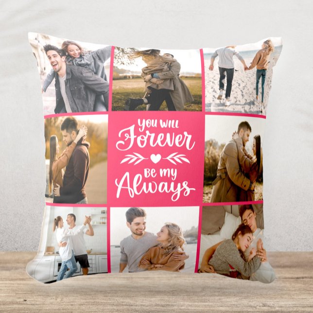 Cojín Decorativo Elegante regalo rojo Collage de fotos moderno (Subido por el creador)