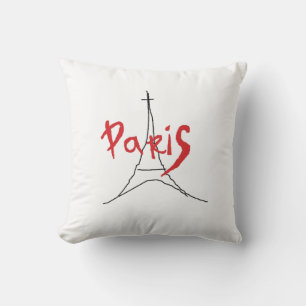 Cojín decorativo elegante rojo parisino / cojín