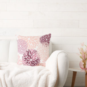 Cojín Decorativo Elegante Rosa Floral Chic