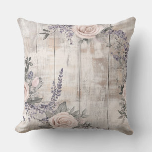 Cojín decorativo elegante rosa y lavanda