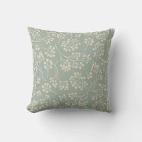 Elegante Sage Green Floral Pattern Moderno Farmhou