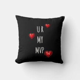 Cojín Decorativo Elegante San Valentín U R MI Monograma MVP