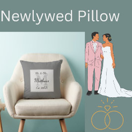 Cojín Decorativo Elegante Sr. y Sra. Monogram