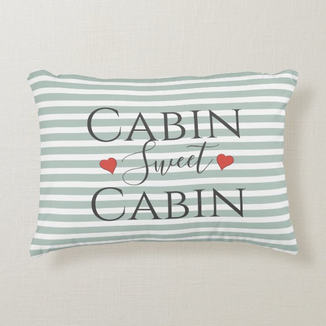 Cojín Decorativo Elegante Tan Cabina Sweet Cabin Cita Decorativa (Anverso)