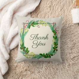Cojín Decorativo Elegante Taupe Verde Rústico Moderno Gracias
