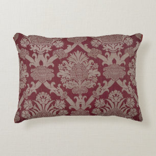 Cojín Decorativo Elegante Tejido Oscuro Vintage Beige Damask
