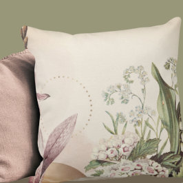 Cojín Decorativo Elegante Tierra Mezclada Floral | Marfil Creamy