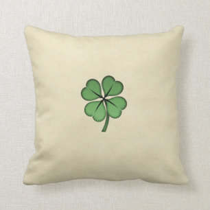 Cojín Decorativo Elegante trébol irlandés afortunado