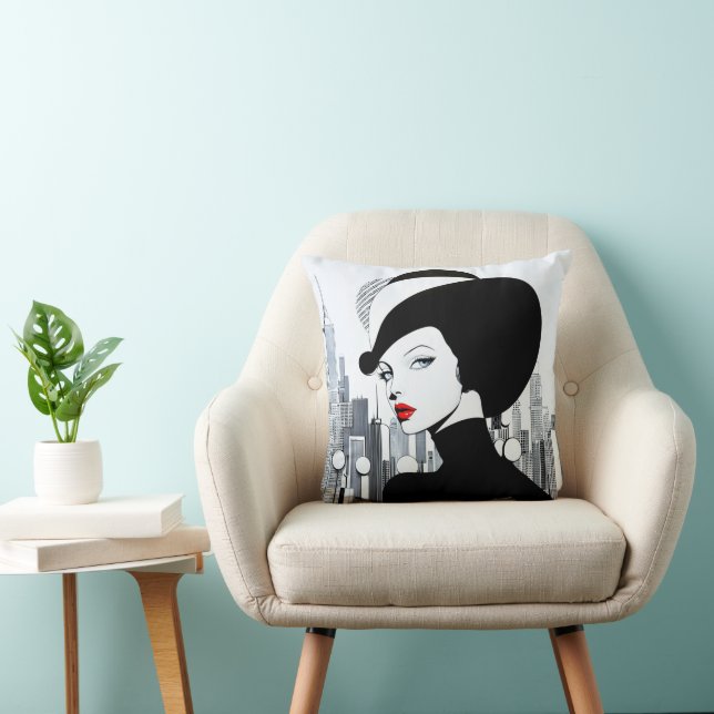 Cojín Decorativo Elegante Uptown Chica New York High Society (Silla)
