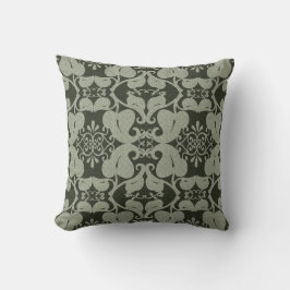 Cojín decorativo elegante verde gris