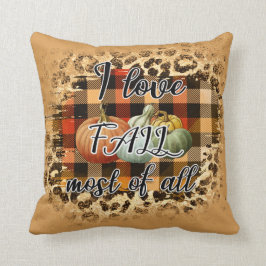 Cojín Decorativo Elegante Vintage Fall Love Pumpkin Cotton 16"X16