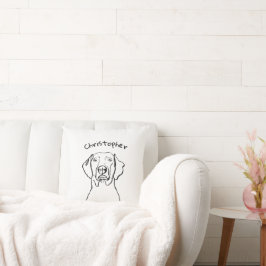 Cojín Decorativo Elegante Weimaraner: Tu texto, tu estilo