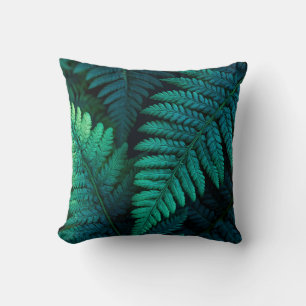 Cojín Decorativo Elegante y Estilizado Verde Jardín Botánico Hojas