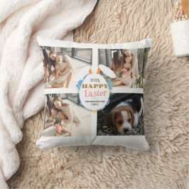 Cojín Decorativo Elegante y feliz familia de huevos de Pascua Cuatr