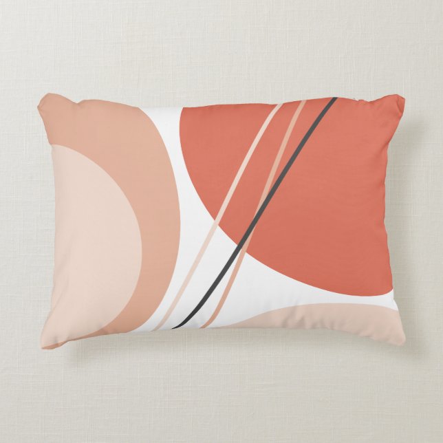 Cojín Decorativo Elegante y moderno Resumen Pastel Terracotta (Anverso)