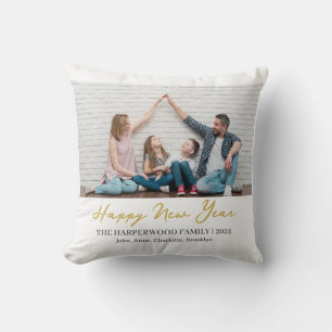 Cojín Decorativo Elegante y simple foto de Año Nuevo Feliz Año Nuev