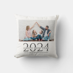 Cojín Decorativo Elegante y simple foto de Año Nuevo Feliz Año Nuev