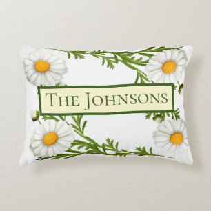 Cojín Decorativo Elegantes Daisies Cortados