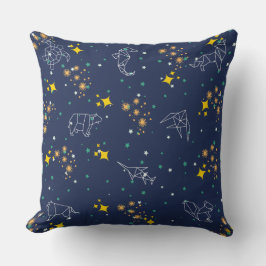 Cojín Decorativo Elegantes dibujos animados niños cielo azul