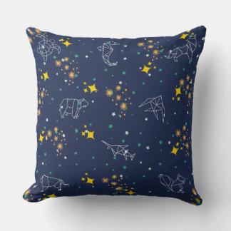 Cojín Decorativo Elegantes dibujos animados niños cielo azul