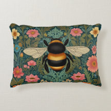 Elegantes florales boho retro de abeja primavera 