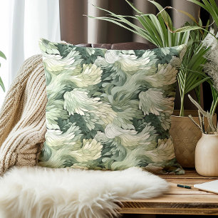 Cojín Decorativo Elegantes Hojas Verde Tonos Botánico 