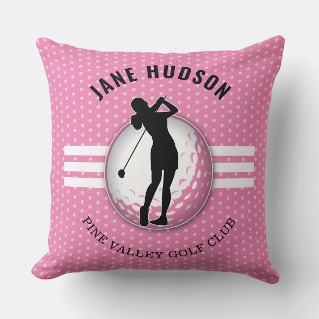 Cojín Decorativo Elegantes mujeres diseño de golf (Anverso)