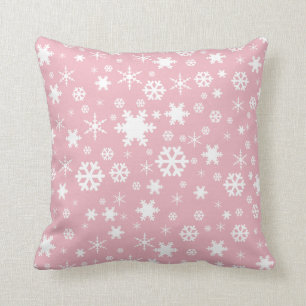 Cojín Decorativo Elegantes Navidades con estampado de copos de niev