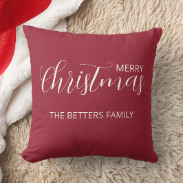 Cojín Decorativo Elegantes Navidades de Berry Sencillos y Limpios