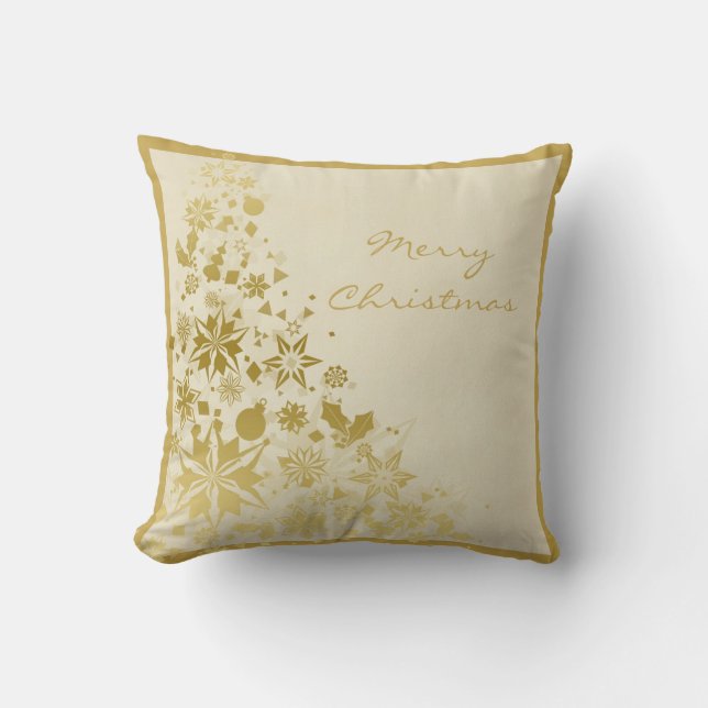 Cojín Decorativo Elegantes Navidades de oro chupan (Anverso)