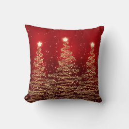 Cojín Decorativo Elegantes Navidades Esparcen Árboles Rojos