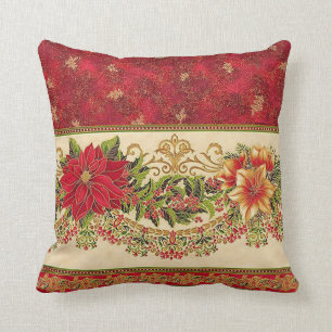 Cojín Decorativo Elegantes Navidades Poinsettia Pillow!