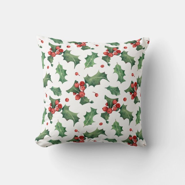 Cojín Decorativo Elegantes Navidades Red Berry (Anverso)