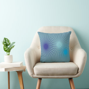 Cojín Decorativo Elegantes Rayos DarkTealBlue