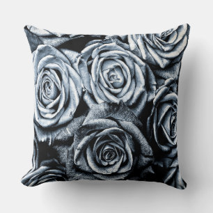 Cojín Decorativo Elegantes Rosas azules