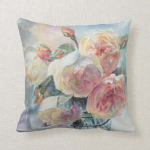 Cojín Decorativo Elegantes Rosas ingleses amarillos