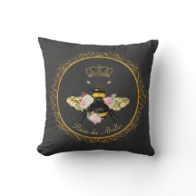 Elegantes Rosas Rosadas Abeja Reina Francesa Gris