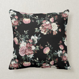 Cojín Decorativo Elegantes rosas y blancas en el diseño floral