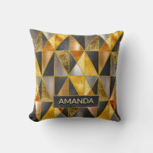 Elegantes triángulos geométricos de plata negra do