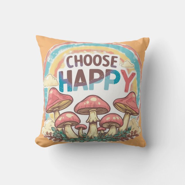 Cojín Decorativo Elegir feliz (Anverso)