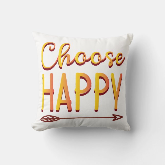 Cojín Decorativo Elegir feliz (Anverso)
