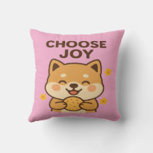 Elegir Joy Shiba Inu Pillow | Decoración de vibrac