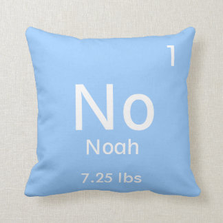 Cojín Decorativo Elemento de niño bebé azul personalizado