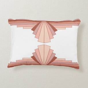 Cojín Decorativo Elementos Art deco en oro rosa completo