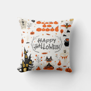 Cojín Decorativo Elementos de diseño de Halloween. Clases de Hallow