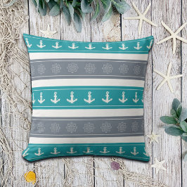 Cojín Decorativo Elementos del barco de patrón nautico