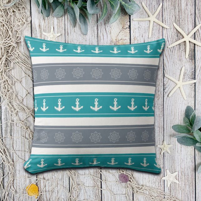 Cojín Decorativo Elementos del barco de patrón nautico (Subido por el creador)